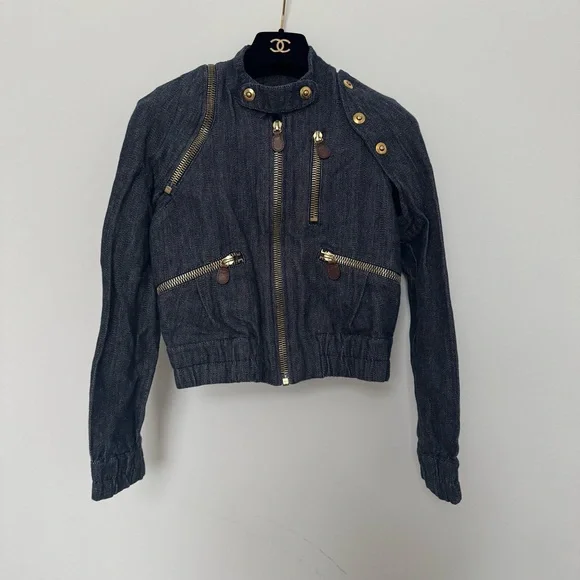 🎁Authentic Marni denim jean jacket convertible vest 38 SX